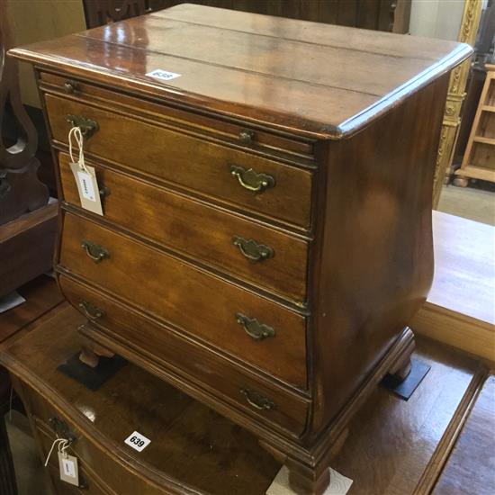 Dutch style miniature bombe chest of drawers